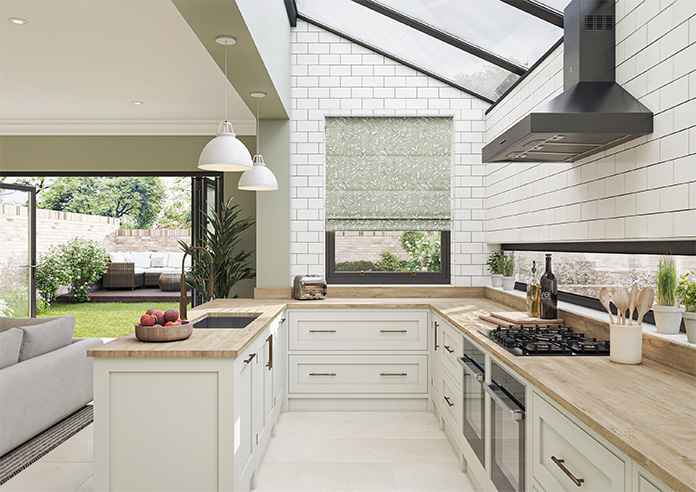Aviary Velvet, Spruce - Twist&Fit Roman Blind - Image 8